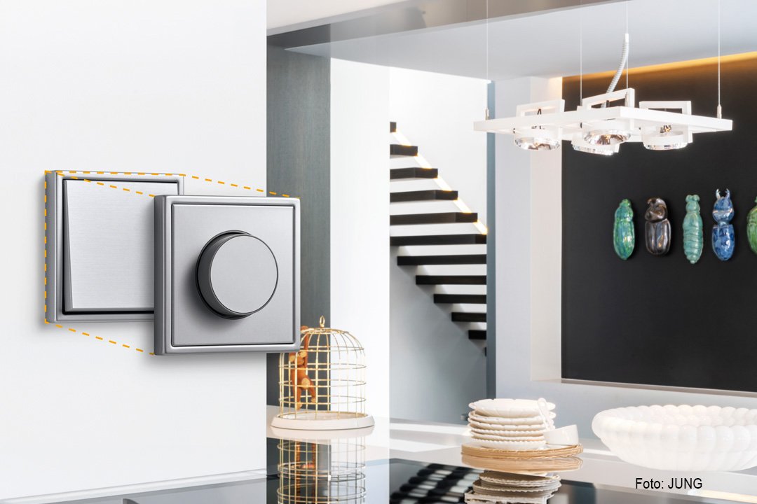 JUNG Drehdimmer LED. LED-Licht präzise dimmen.