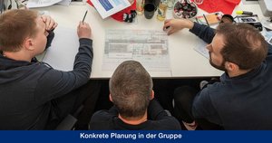 Konkrete Planung in der Gruppe mit 3 Personen.