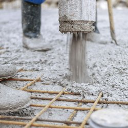 Beton auf einer Baustelle.